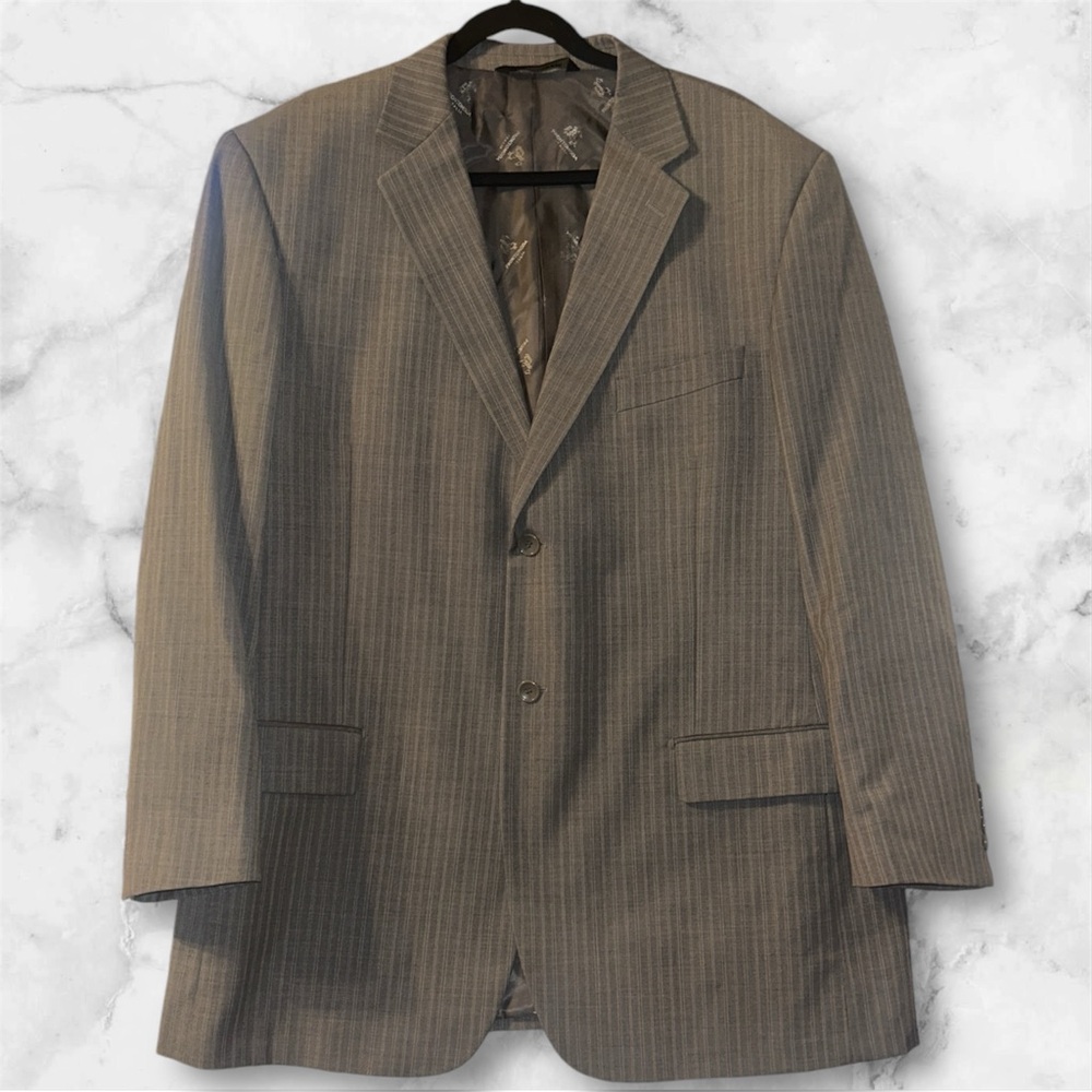 ProntoModa  Italia Blazer Jacket 100% Merino Wool Gray Size 46 (320)